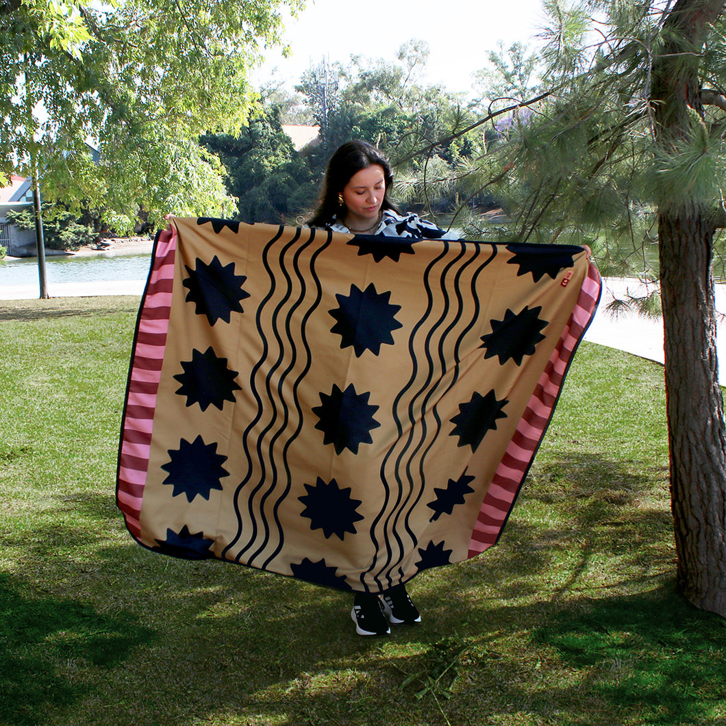 Manta para picnic estrellas